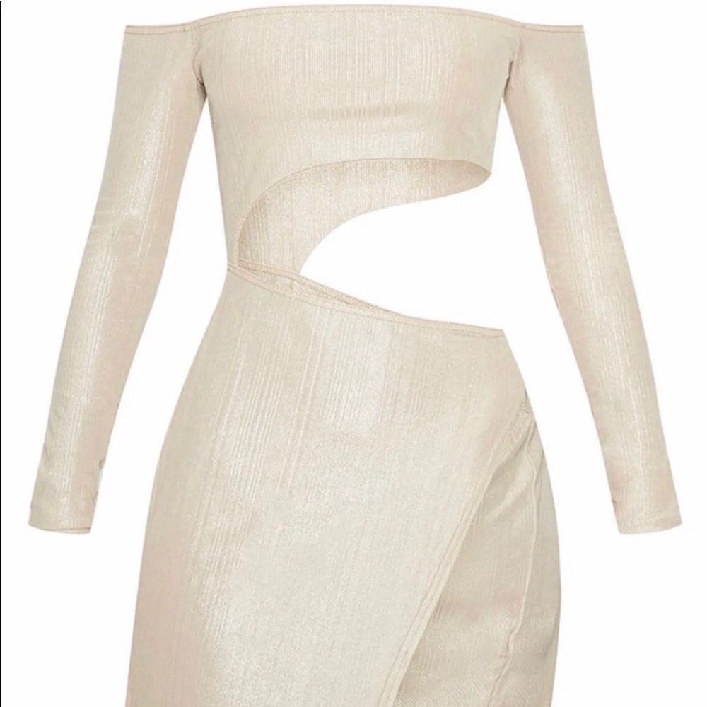 Gold OTS Dress